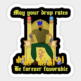 Old School Runescape Drop Rates Sticker